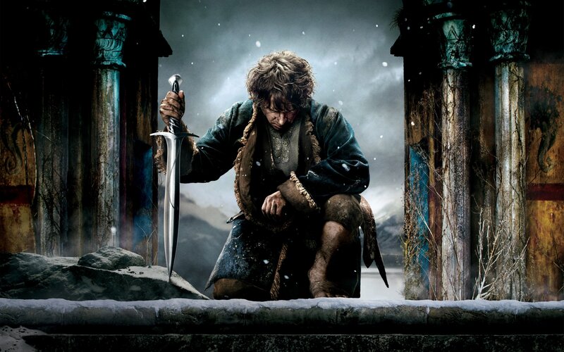 Man Holding a Sword — Gray, Dramatic, Winter