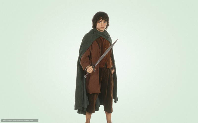 Man Holding a Sword — Green, Serious