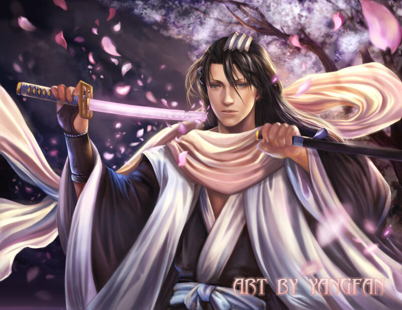 Man Holding a Sword — White, Dramatic