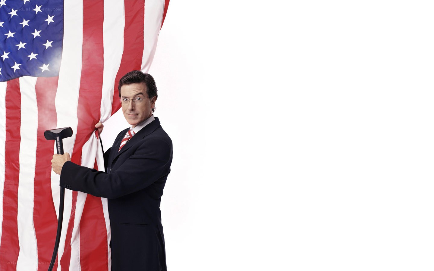 Man holding American flag
