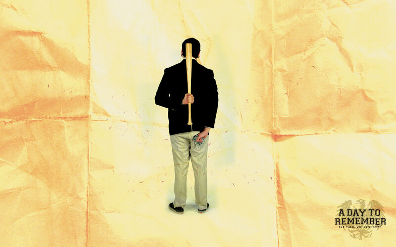 Man Holding Baseball Bat — Yellow, Dramatic