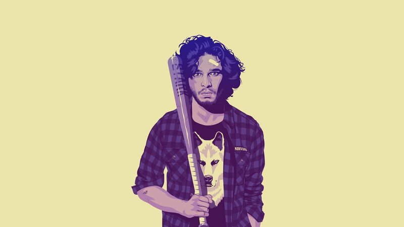 Man Holding Baseball Bat — Yellow, Serious