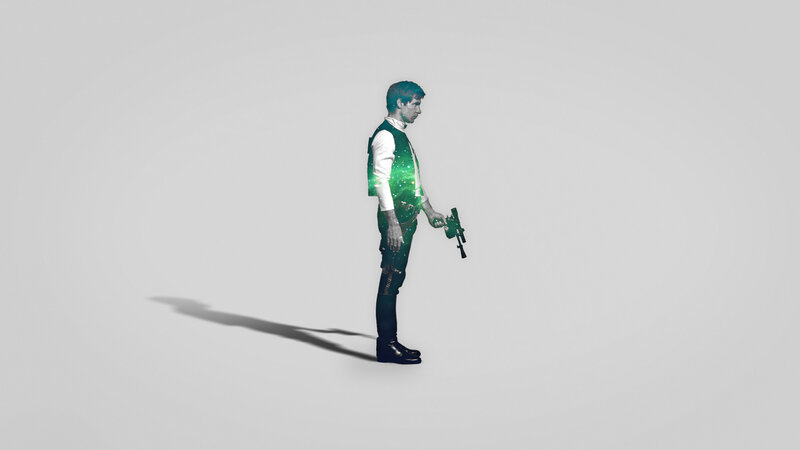 Man Holding Blaster — Green