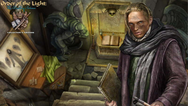Man Holding Book in Dungeon