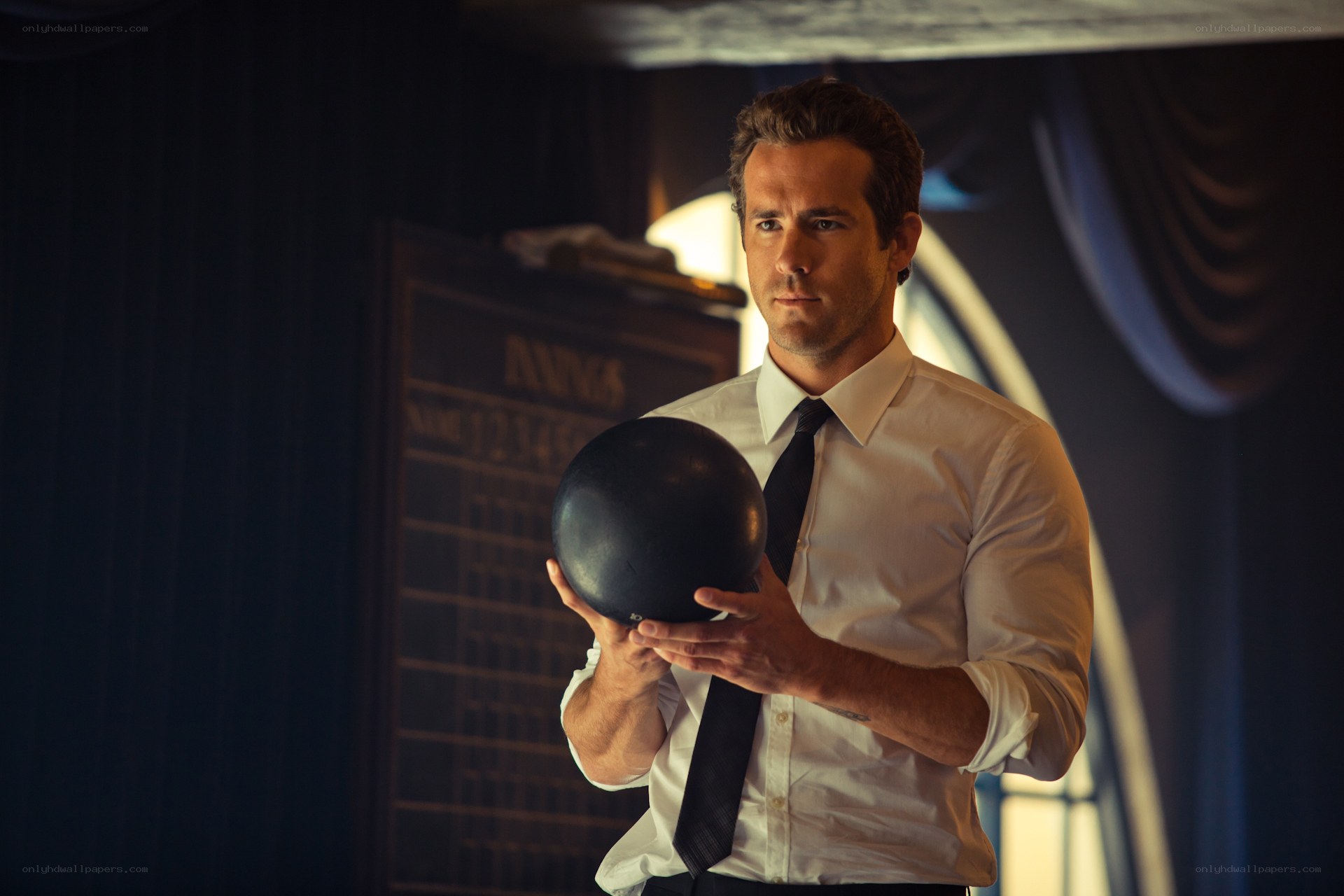 Man holding bowling ball