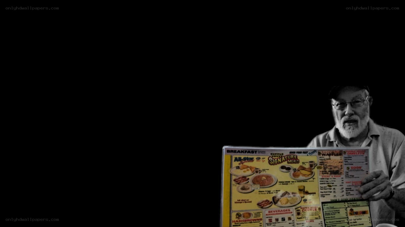 man holding breakfast menu