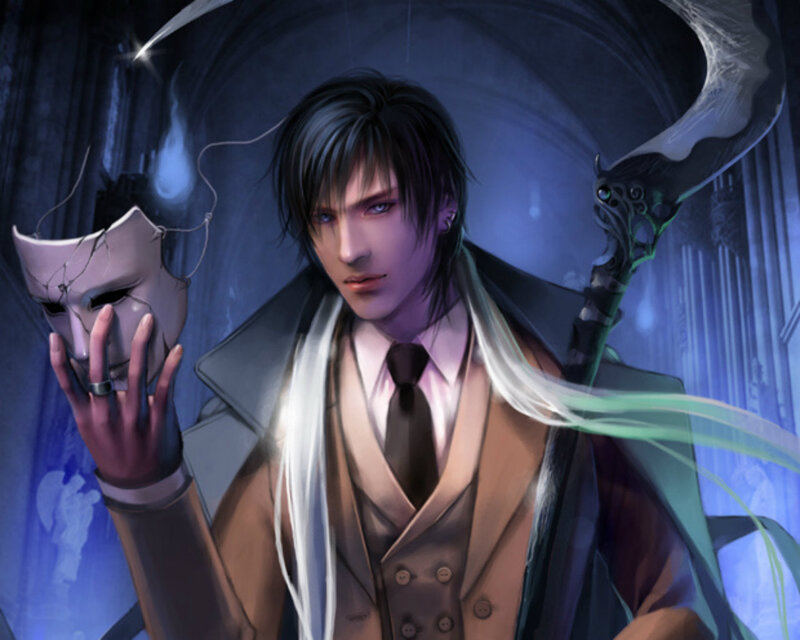 Man Holding Broken Mask