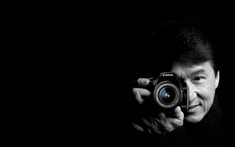 Man Holding Camera — Black, Dramatic, Photograph, Hand, White