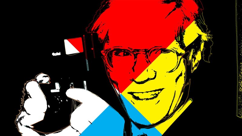 Man Holding Camera — Red, Dramatic