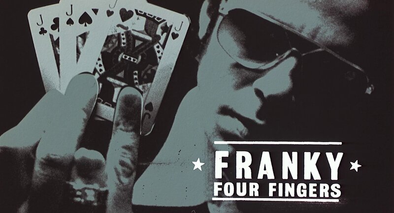 Man Holding Cards — Black, Dramatic, Illustration