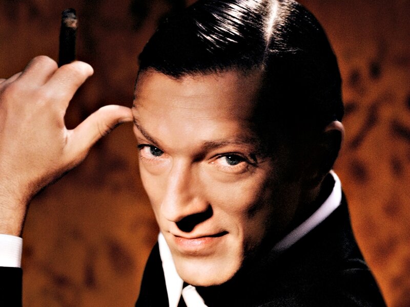 Man Holding Cigar — Black, Dramatic