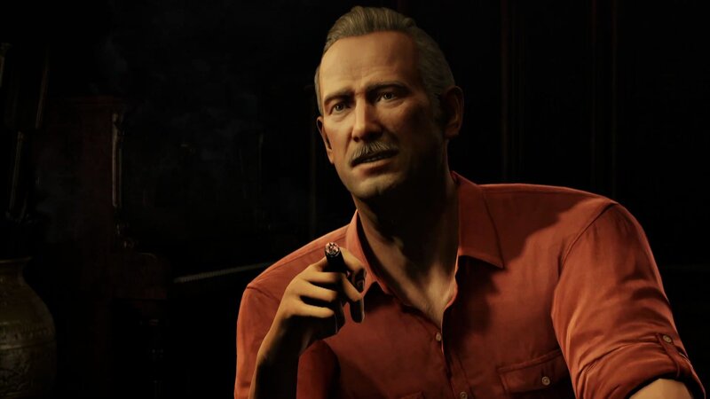 man holding cigar in dark room