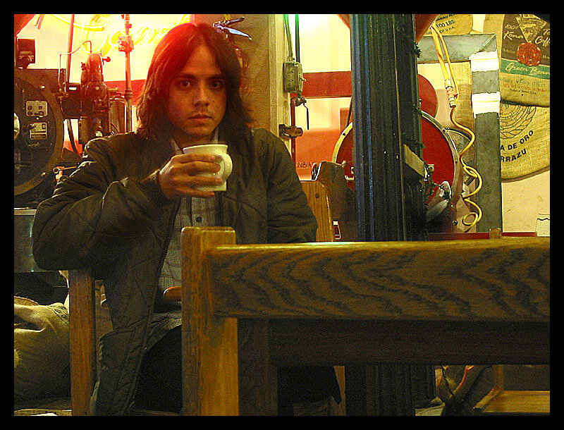 Man Holding Coffee Cup — Brown