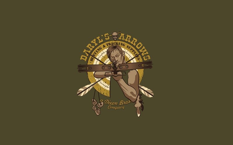 Man Holding Crossbow — Brown