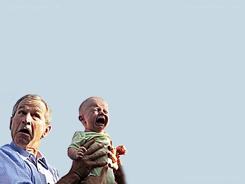 Man holding crying baby