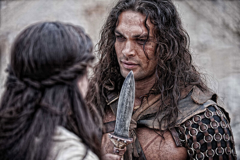 Man Holding Dagger — Brown, Dramatic