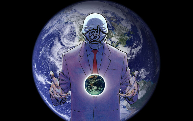 Man holding Earth in hands