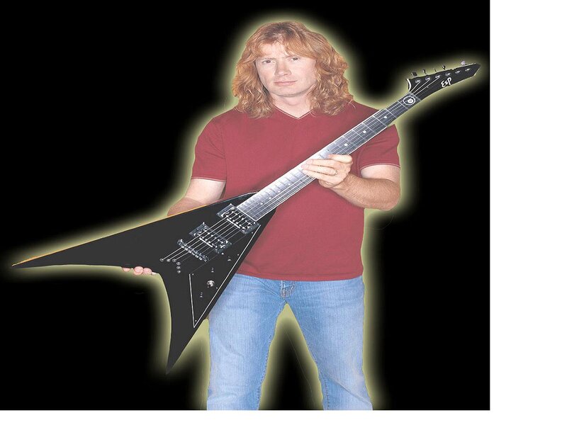 Man Holding Electric Guitar — Black
