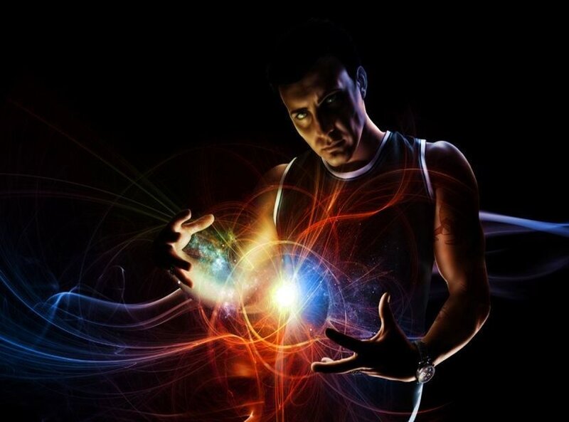 Man Holding Energy Orb