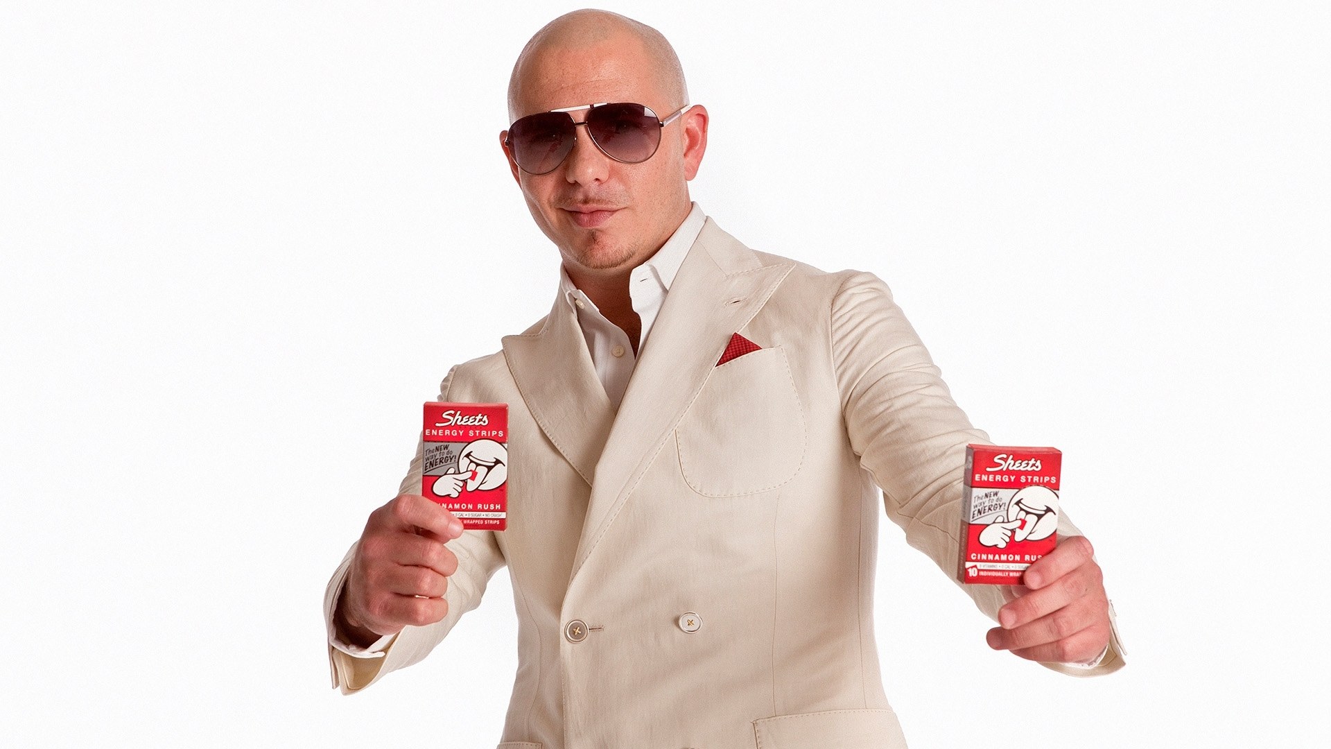 Man holding energy strips