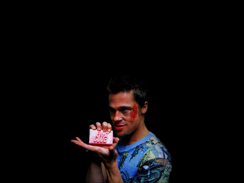 man holding fight club soap