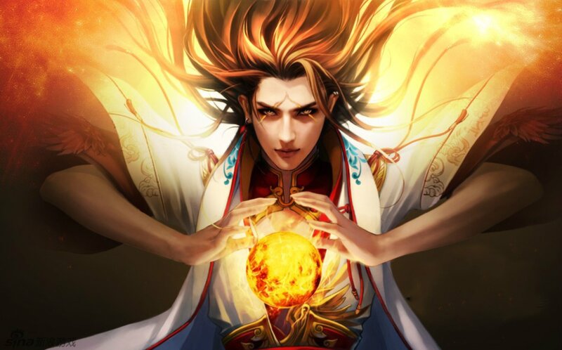 Man Holding Fire Orb