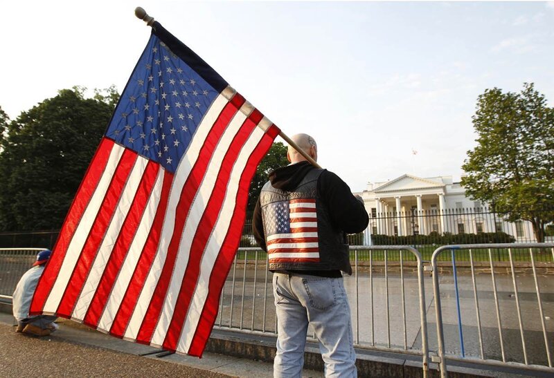 Man Holding Flag
