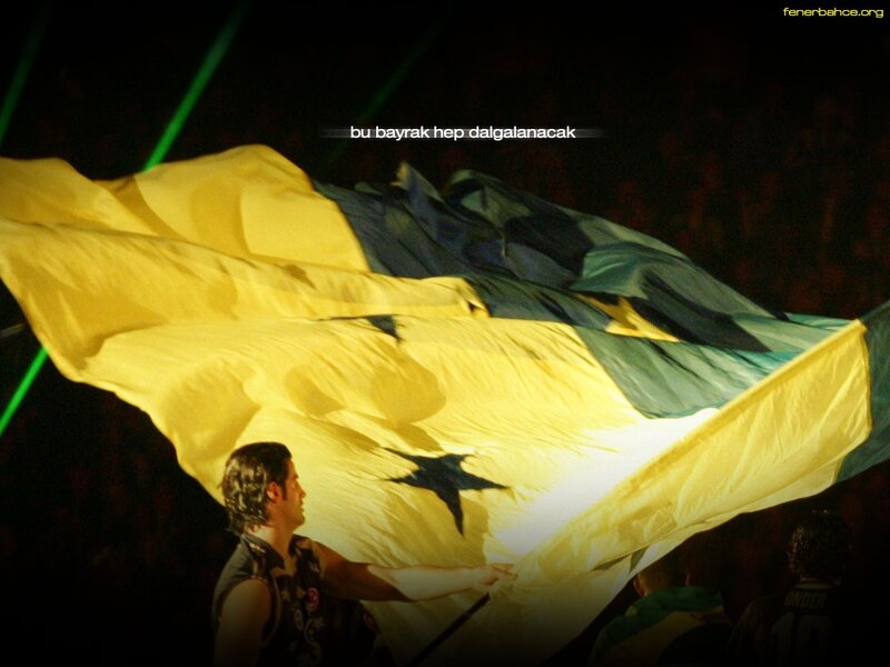 Man Holding Flag — Yellow
