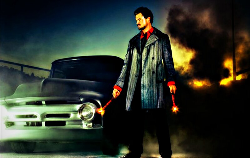 Man Holding Flares
