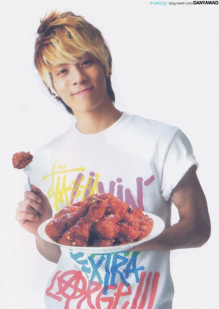 man holding fried chicken