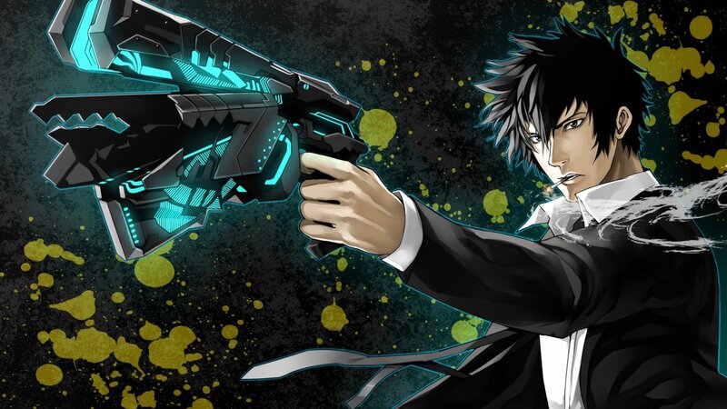 Man Holding Futuristic Gun — Black