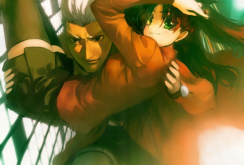Man Holding Girl — Orange