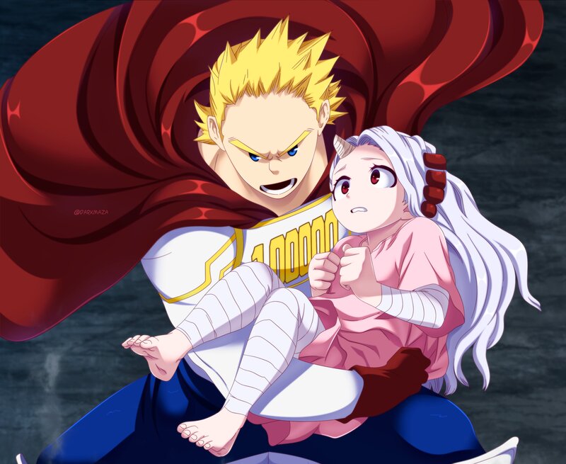 Man Holding Girl — Red