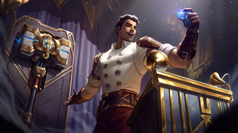 Man Holding Glowing Orb — White
