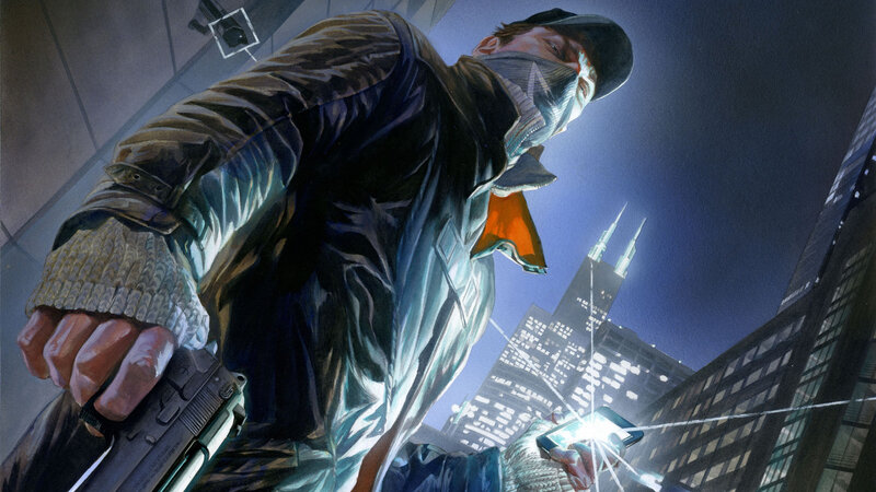 Man Holding Gun and Phone — Blue