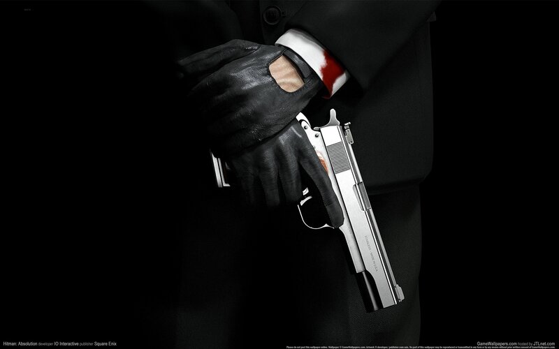 Man Holding Gun — Black, Dark