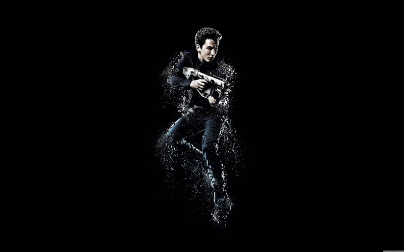 Man Holding Gun — Black, Dramatic, Photograph, Black Background