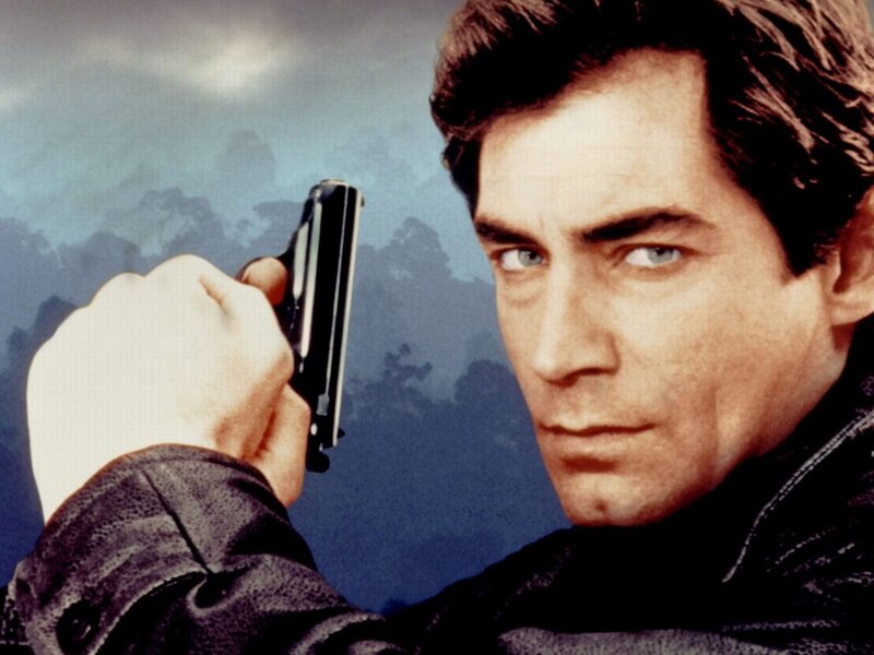 Man Holding Gun — Blue, Dramatic, Photograph, Leather Jacket