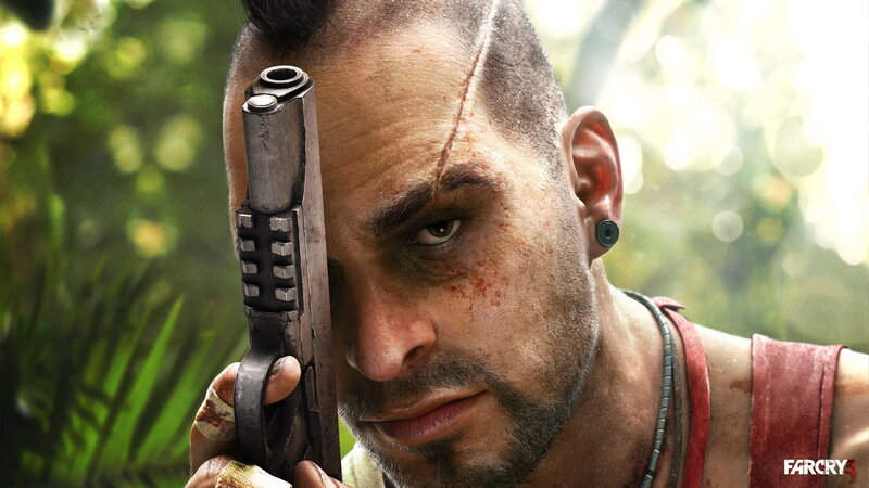 Man Holding Gun — Green, Intense, Digital Art