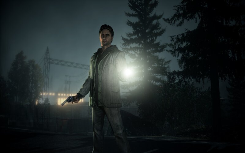 man holding gun in fog