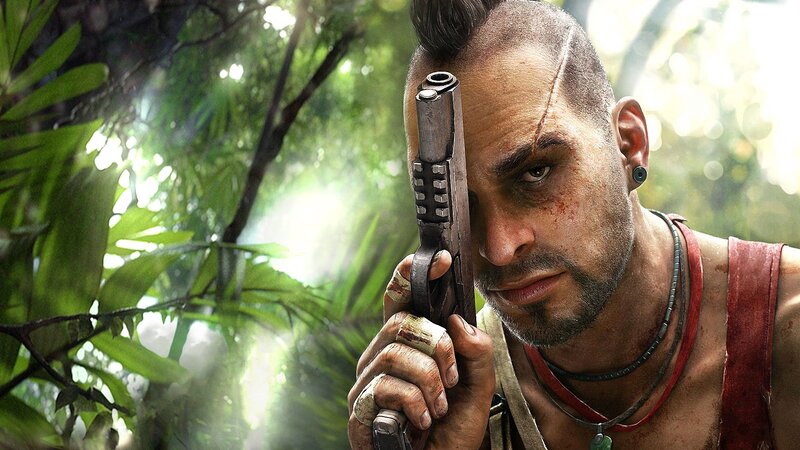 Man Holding Gun in Jungle — Green