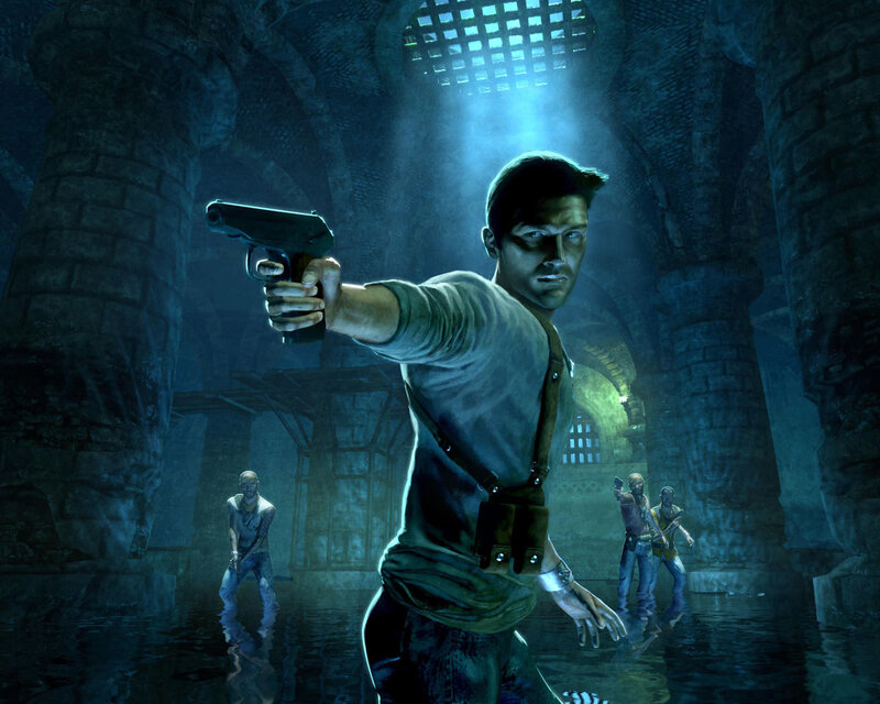 Man Holding Gun in Water