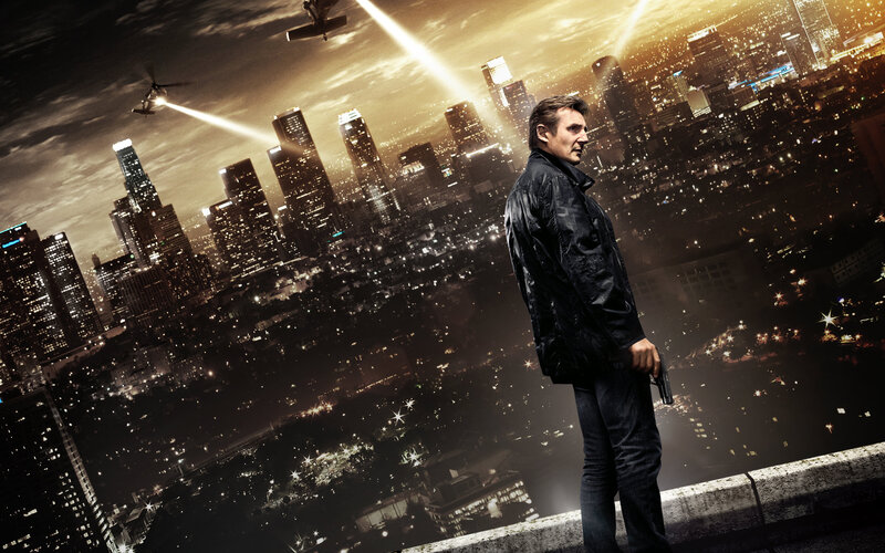 Man Holding Gun on Rooftop — Black
