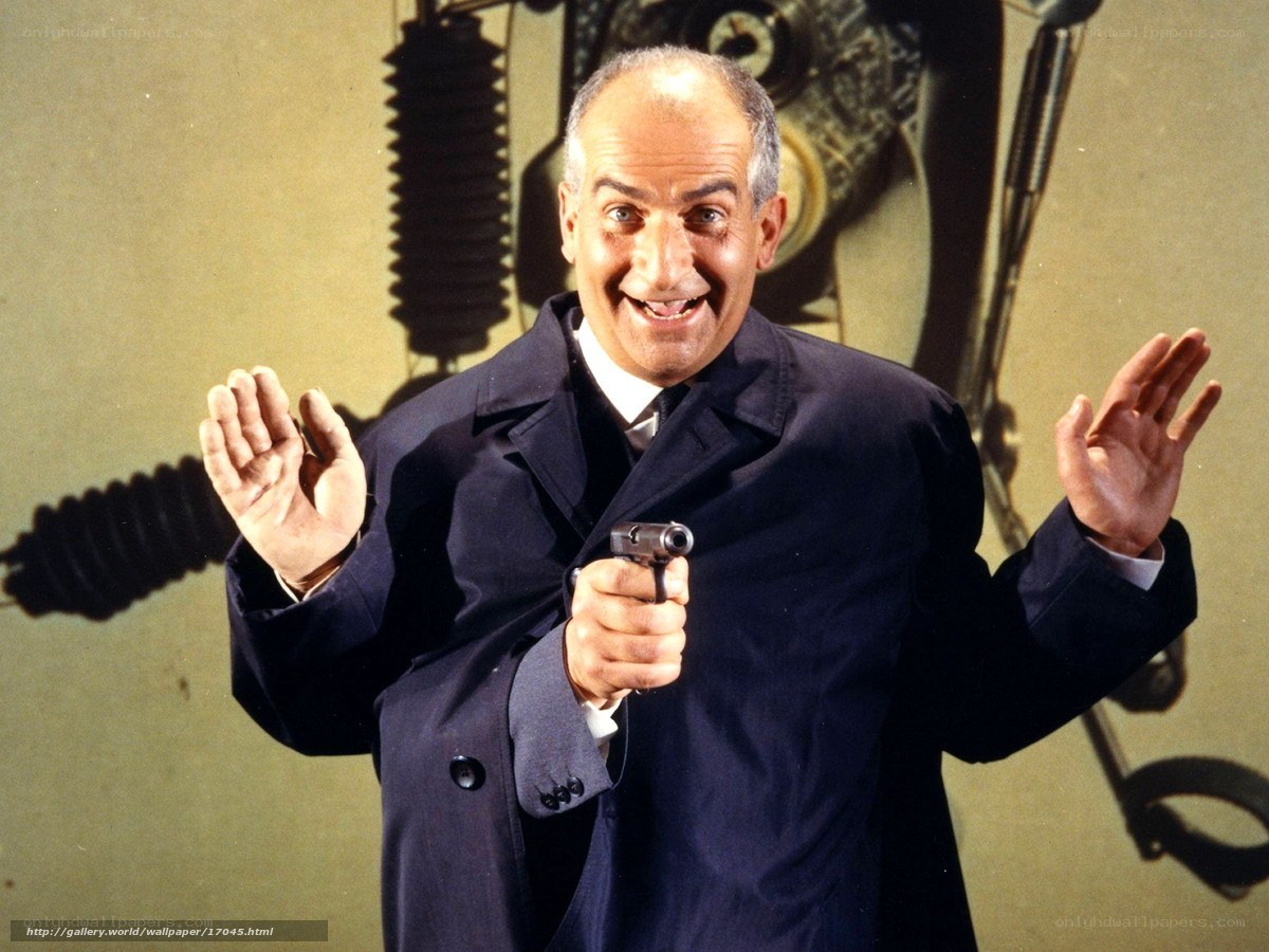 Man holding gun with smiling face