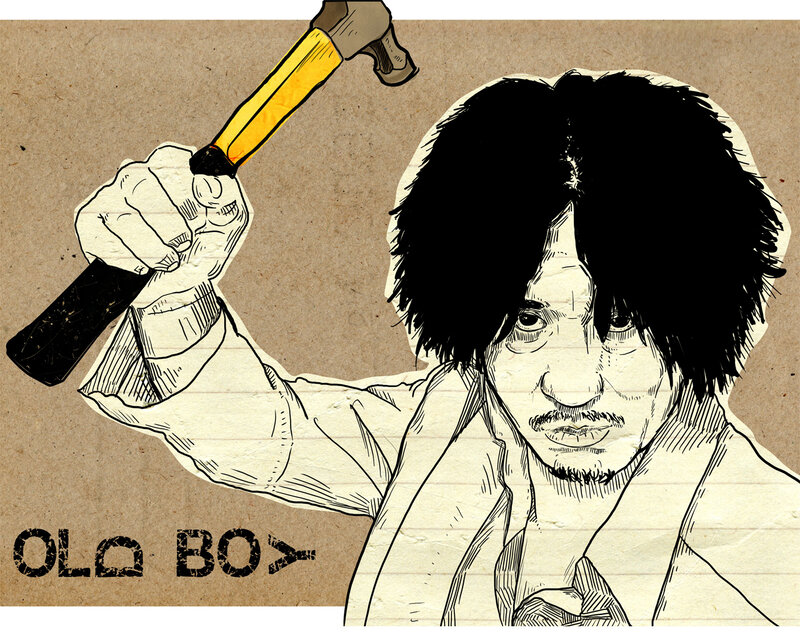 man holding hammer illustration