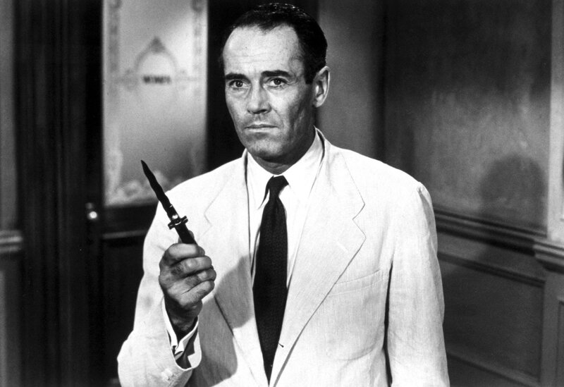 Man Holding Knife — Black, Dramatic, Photograph, Suit, Tie
