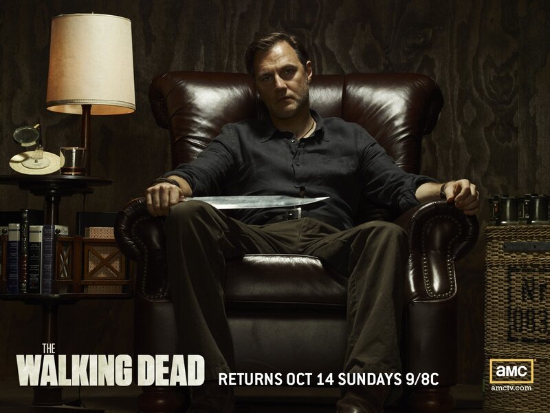 Man Holding Knife — Brown, Dramatic, Photograph, Armchair, Lamp