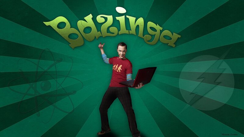 Man Holding Laptop — Green, Playful