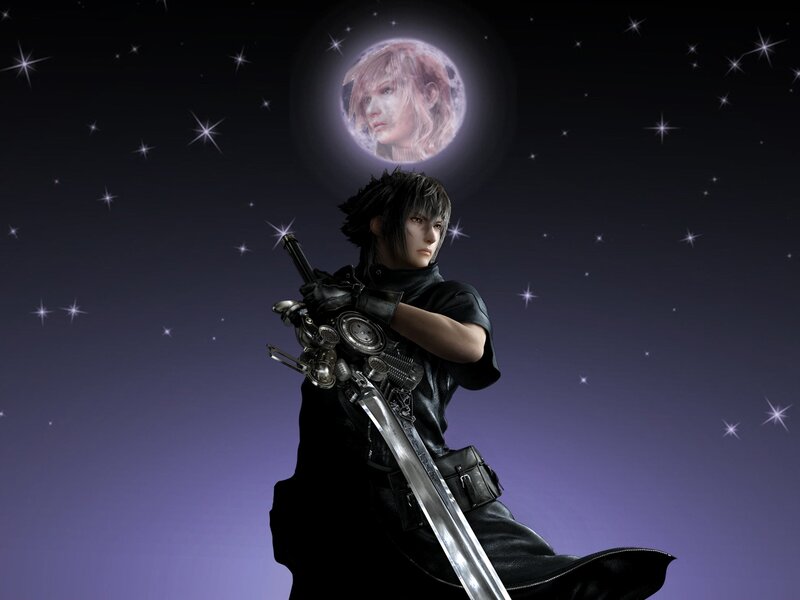 Man Holding Large Sword — Black