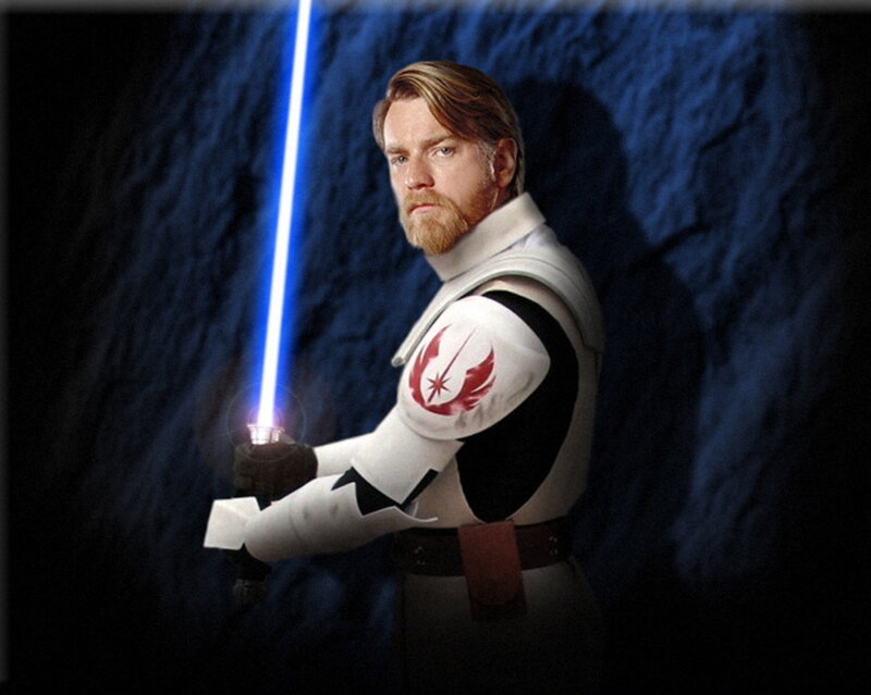 Man Holding Lightsaber — Blue, Dramatic, Night, Photograph, Armor
